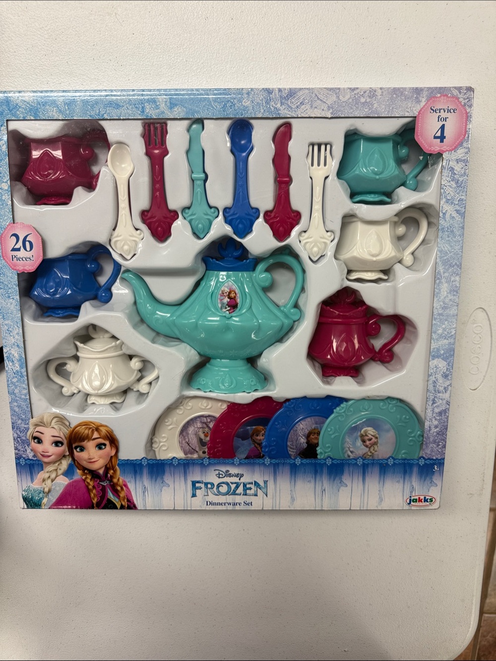 Disney Frozen Tea Set - Aqua, Pink, Blue & White Play Dinnerware